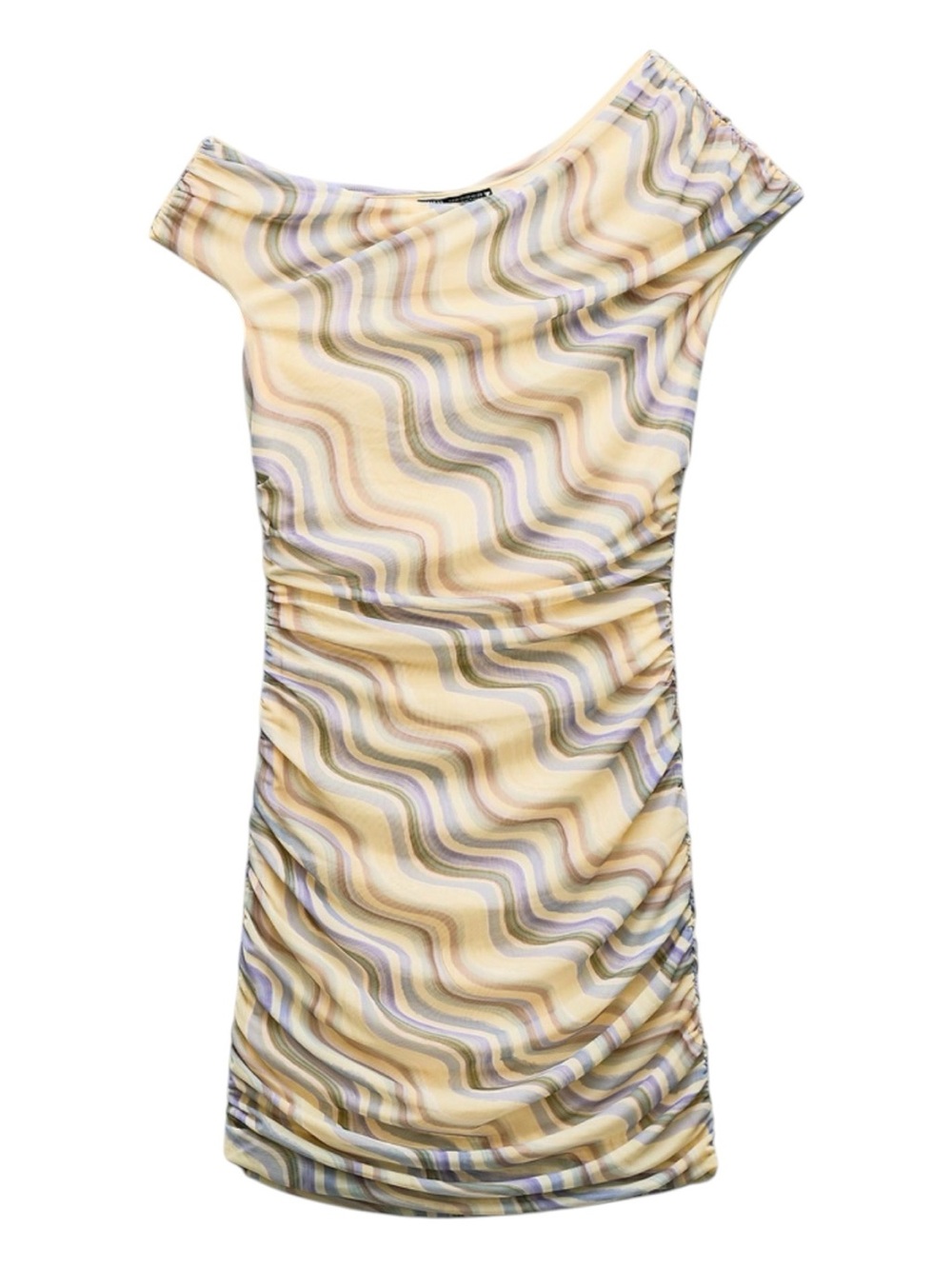 ZARA Asymmetric Tulle Mini Dress
